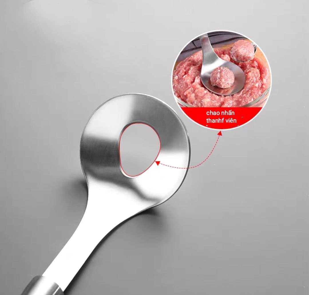 Muỗng Thìa Inox Tạo Làm Thịt Viên Cá Viên Chia Thịt Viên Nhanh Tiện Dụng