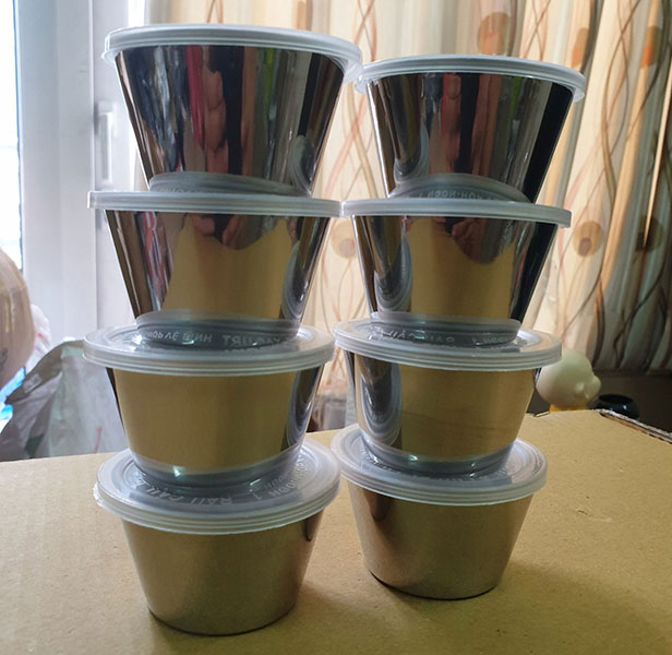 Bộ 20 Khuôn Làm Bánh Inox 304 Có Nắp ( 7cm ) Làm Bánh Flan , Rau Câu , Cupcake, Làm Đá Không Gỉ