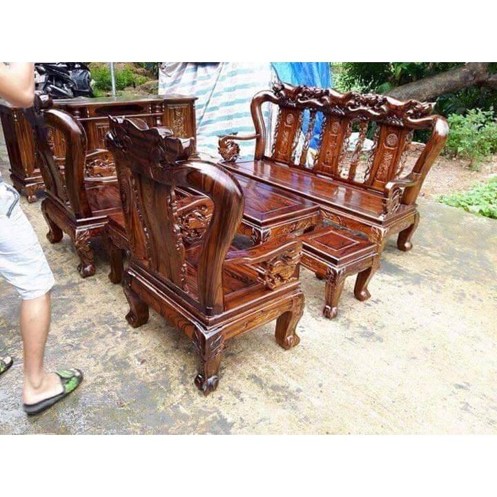Bàn ghế Minh Quốc Đào gỗ tràm phun giả mun
