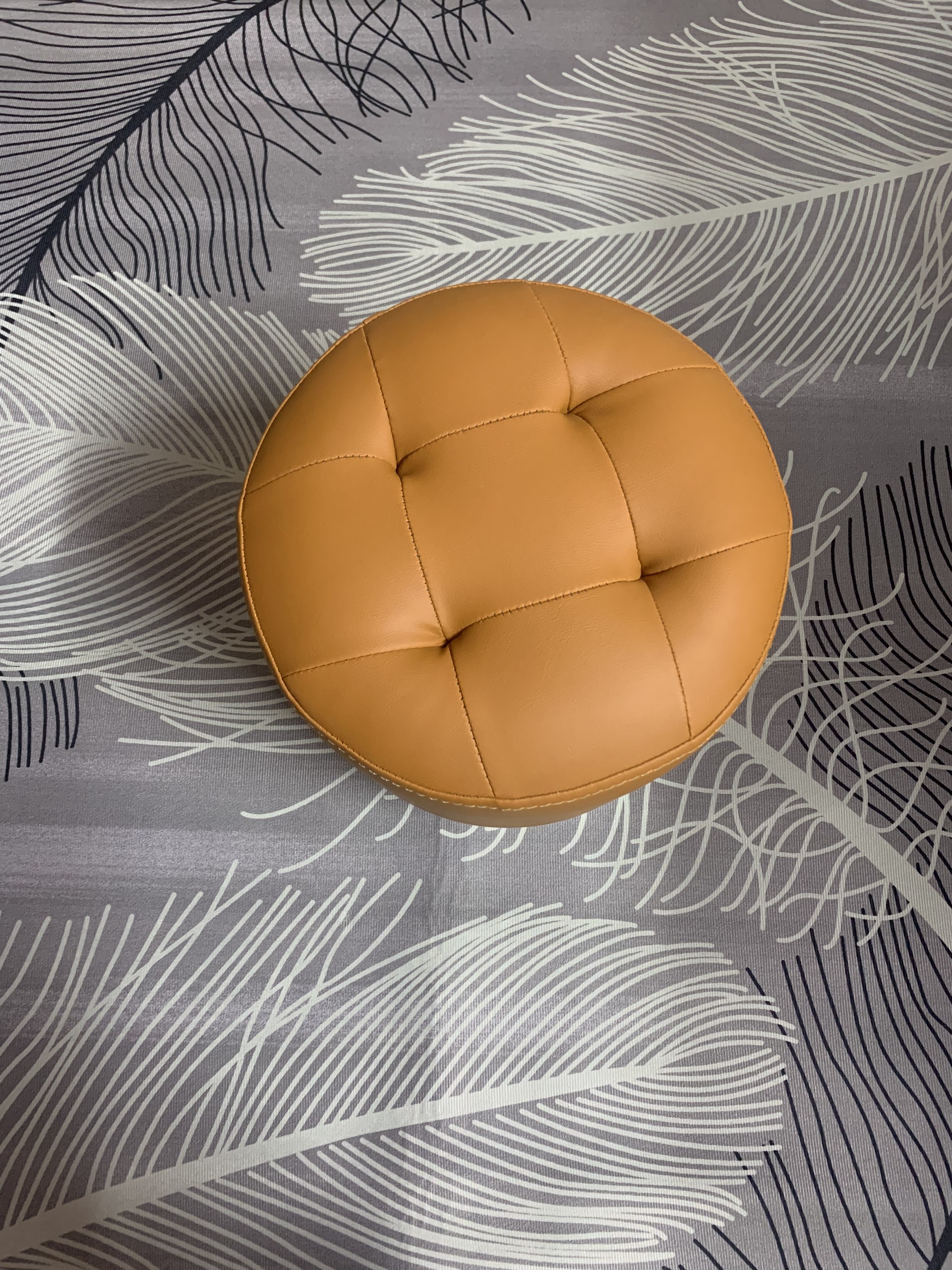 Sofa đôn tròn Juno sofa màu cam đất