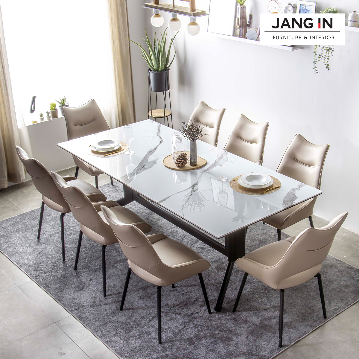 Bàn ăn 8 chỗ Ceramic_Winston 1504400001-04