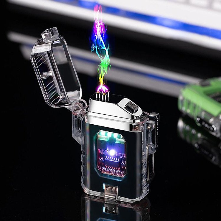 Vỏ Hột Quẹt Bật Lửa Sạc Điện USB K30 Tia Lửa Điện Plasma Chống Nước Cực Tốt - Full Hộp Đựng
