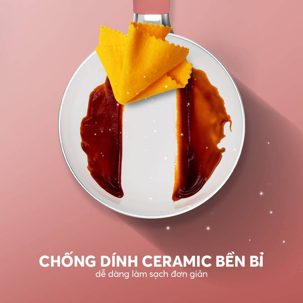Chảo nhôm chống dính an toàn Elmich Baby EL 5936AP, EL-5935AP, EL-5940YA (16-18cm), dùng cho mọi loại bếp - Hàng chính hãng