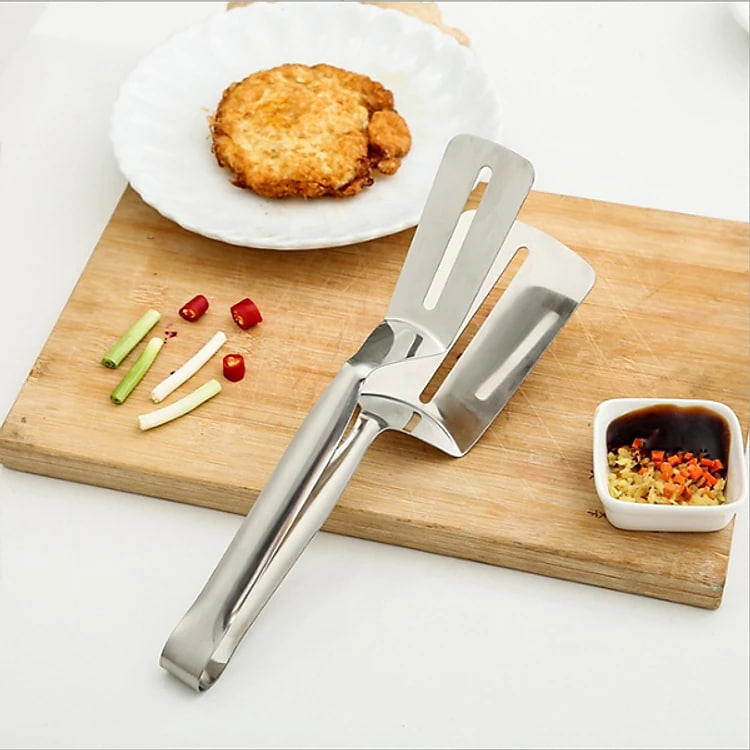 Kẹp Gắp Thức Ăn, Dụng Cụ Kẹp Gắp Nóng Chiên Cá, Thịt Nướng Bằng INOX Cao Cấp An Toàn, Tiện Dụng Cao Cấp
