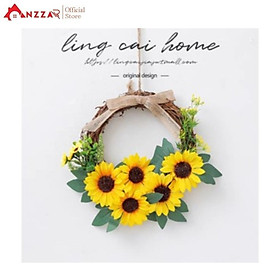 Vòng hoa treo cửa, treo tường phong cách Châu Âu trang trí dịp noel, giáng sinh, lễ cưới