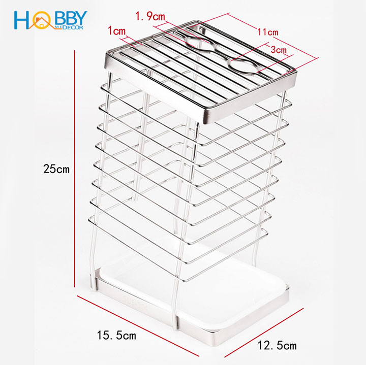 Kệ để dao kéo nhà bếp inox 304 có khay hứng nước Hobby Home Decor DD25