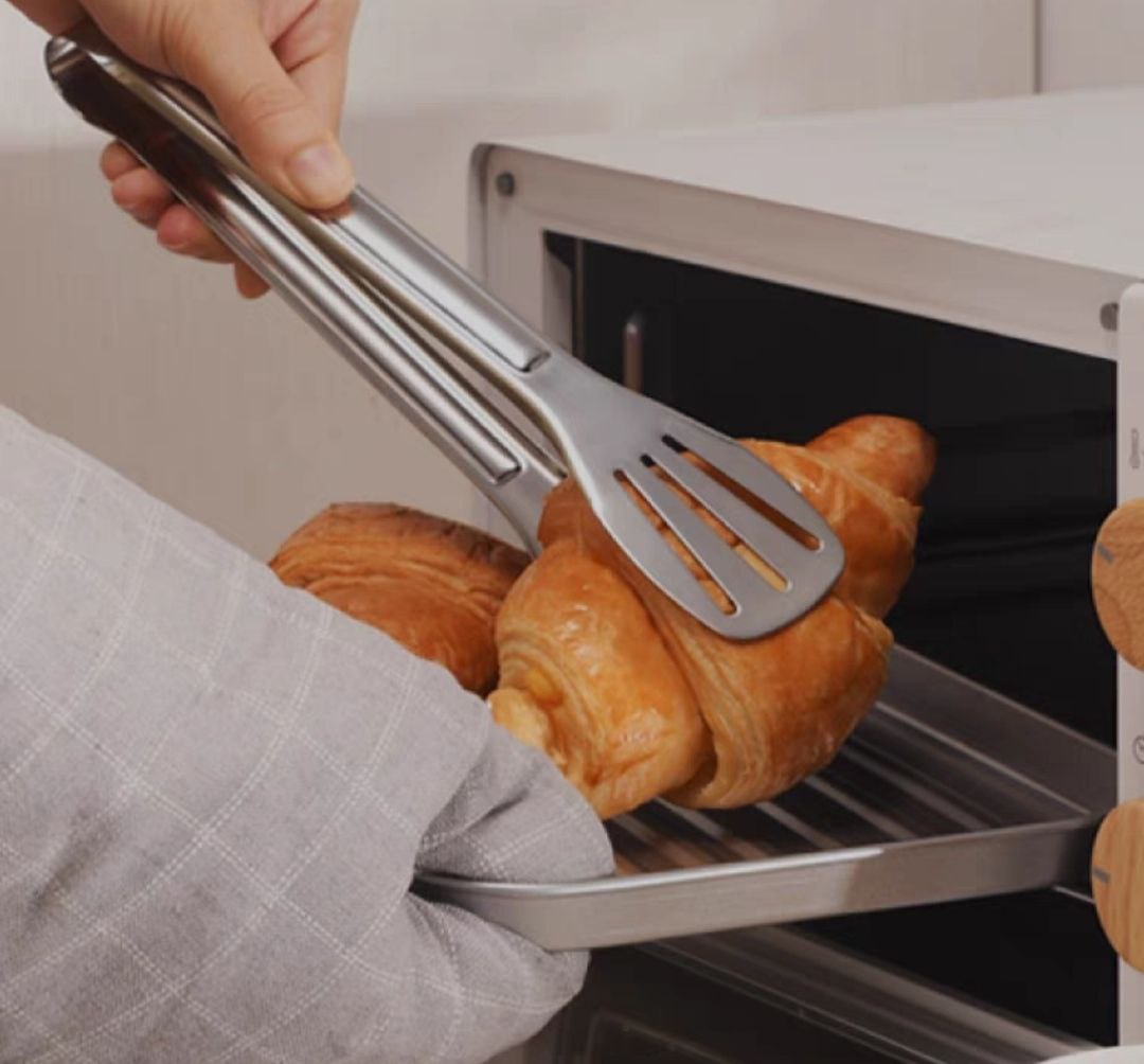 Kẹp Gắp Hàn Quốc Inox Có Khe Thoát Dầu Size Dài 23cm & 28cm
