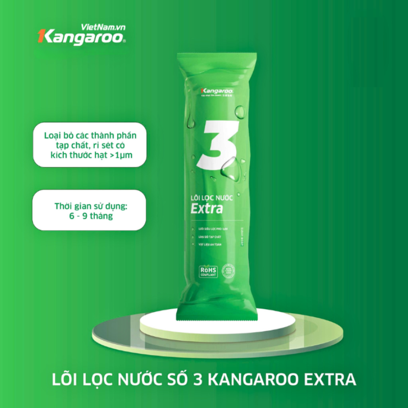 Lõi Lọc số 3 Kangaroo 1 Micron - Hàng Chính Hãng