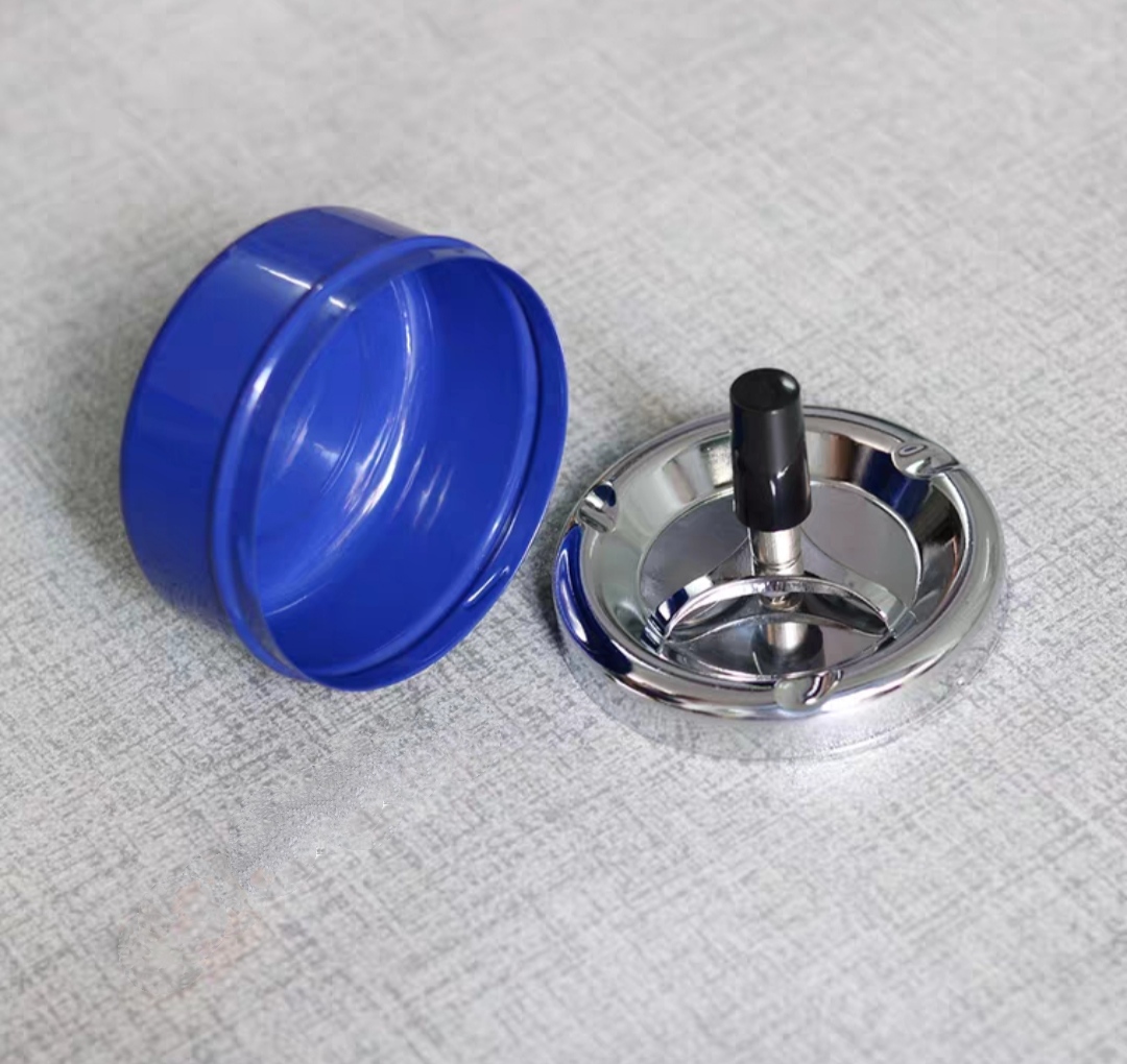 (HÀNG CAO CẤP) Gạt Tàn Thuốc bằng Inox không gỉ Cao Cấp Loại Nhấn giúp không bay tàn khi dùng Quạt tiện dụng sạch sẽ dễ lau rửa- Gạt Tàn Inox