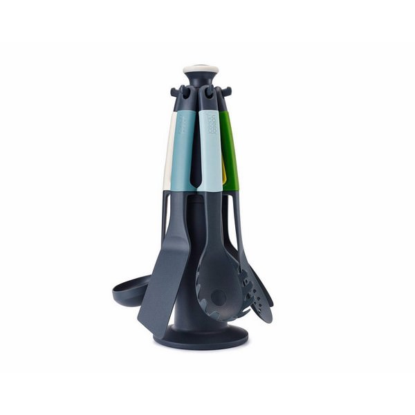Joseph Joseph - Bộ dụng cụ nấu ăn 6 món cao cấp Elevate Carousel 6-piece Utensil Set Opal 101416 (chịu nhiệt 200 độ C)