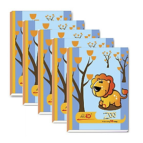 Bộ 5 Tập học sinh 96 trang 4 ô ly vuông 60 gsm Điểm 10 TP-NB028 (hình ngẫu nhiên)