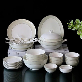 BỘ BÁT ĐĨA SỨ XƯƠNG IVV IMPERIALONDON ARIS (50 MÓN) Hàng chính hãng