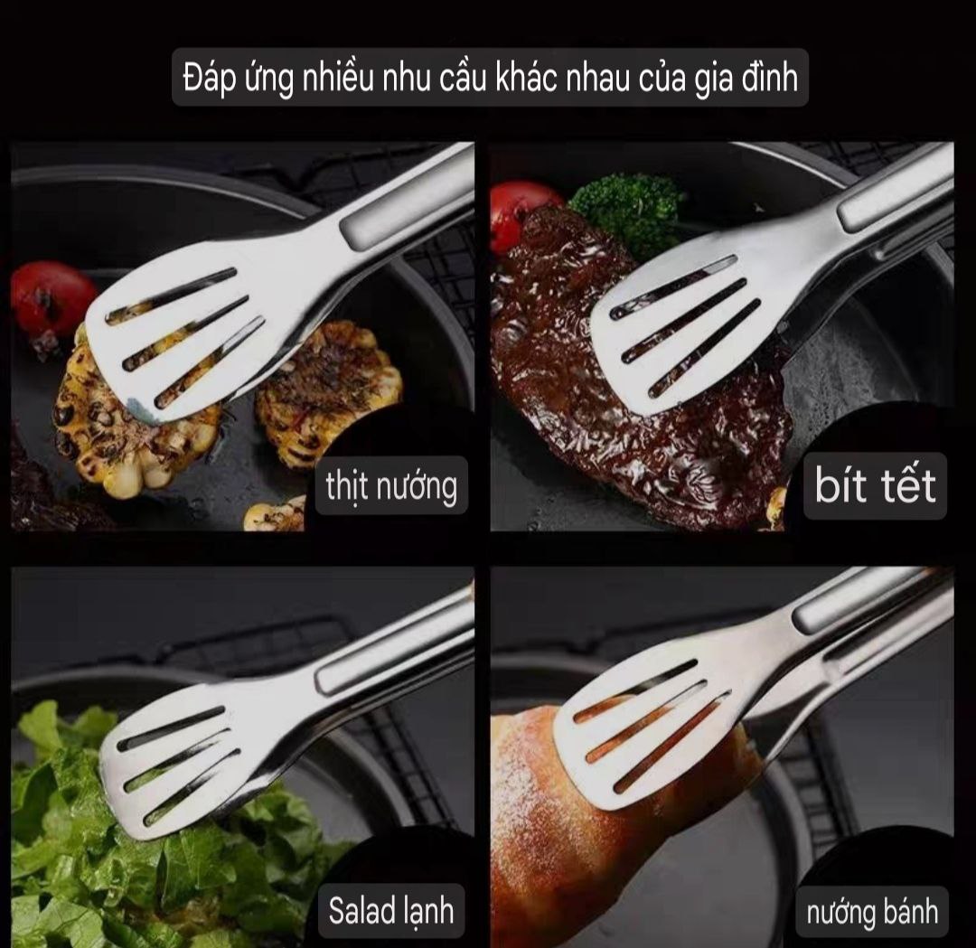 Kẹp Gắp Thức Ăn Bằng iNox