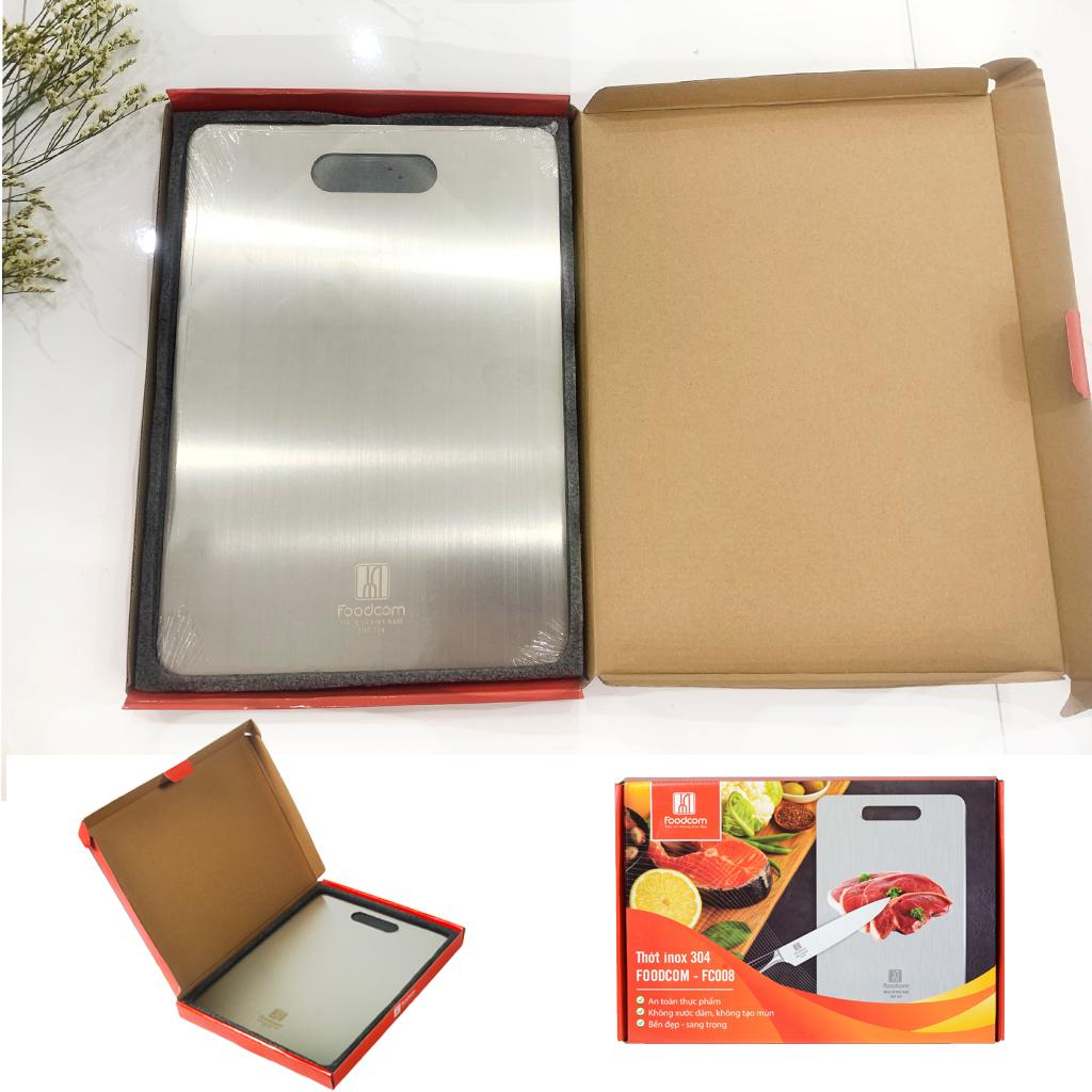 Thớt Inox 304 Cao Cấp KHông Gỉ- Size 33,5x23cm , Kháng Khuẩn, Chống Ẩm Mốc, Thớt Nhà Bếp- Hàng Loại 1. Chính Hãng