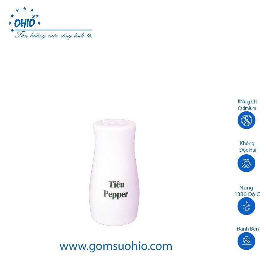 Lọ Gắt Tiêu Sứ Trắng OHIO