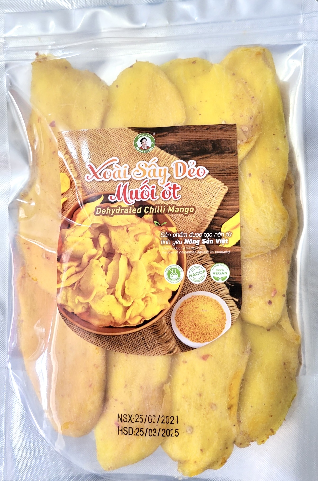 Ăn vặt siêu ngon, Xoài sấy dẻo muối ớt, nguyên vị 100% tự nhiên, nông sản sạch.