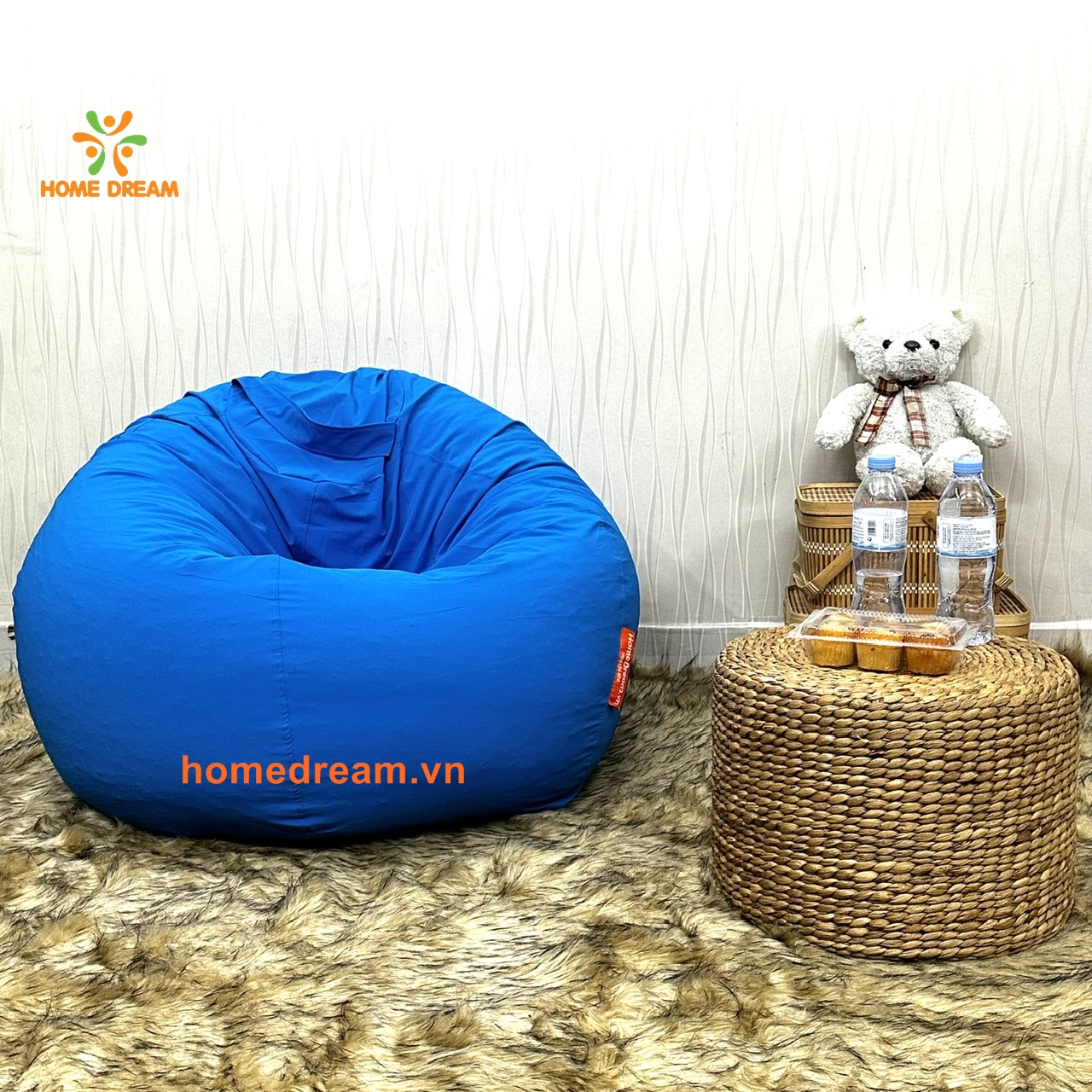 Ghế Lười Giọt Nước Home Dream vải thun Nhật