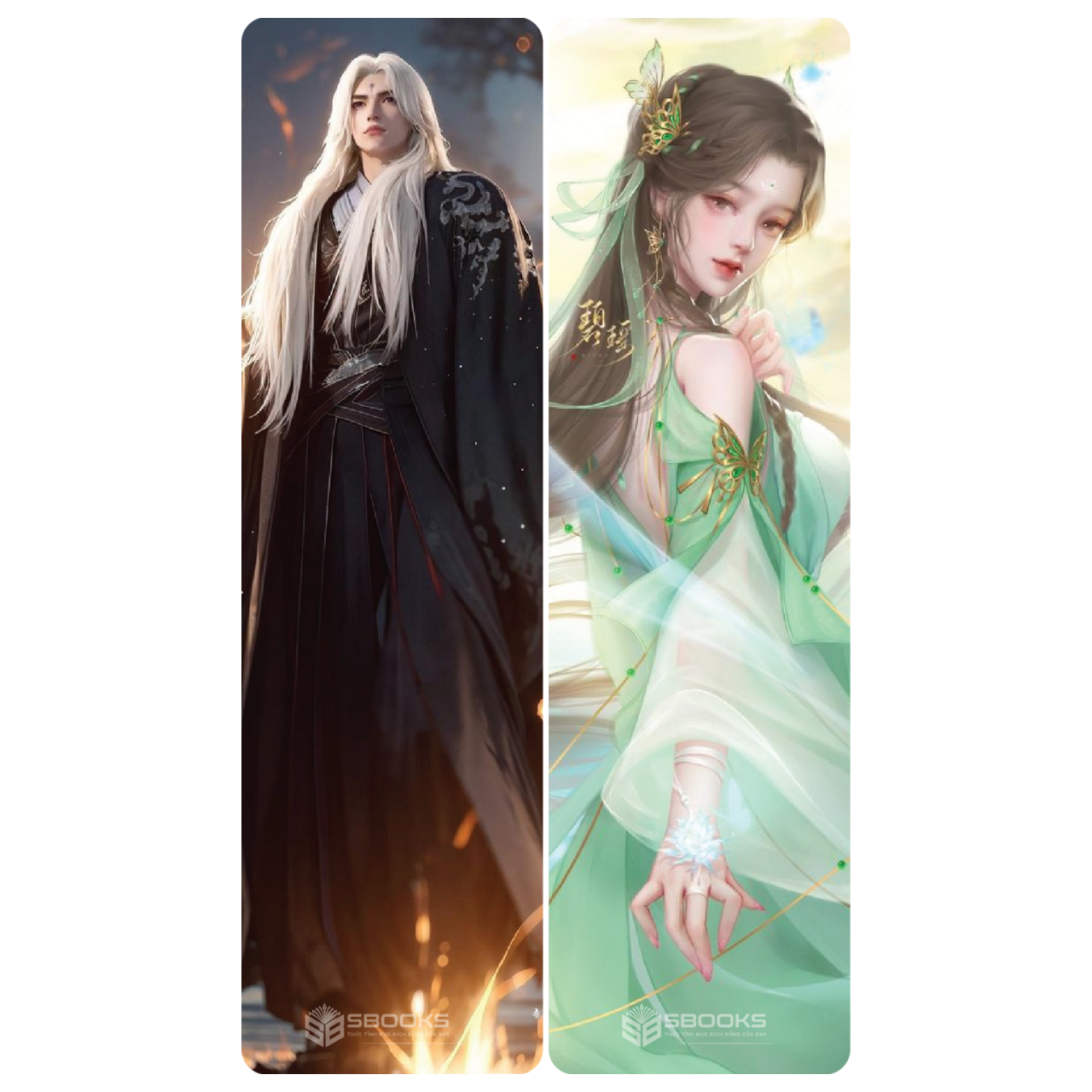 10 Cái Bookmark Kẹp Sách, Dấu Trang Hoạ Tiết Tranh Tru Tiên - SBOOKS