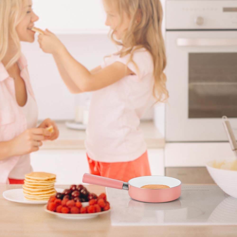 Chảo nhôm chống dính an toàn Elmich Baby EL 5936AP, EL-5935AP, EL-5940YA (16-18cm), dùng cho mọi loại bếp - Hàng chính hãng