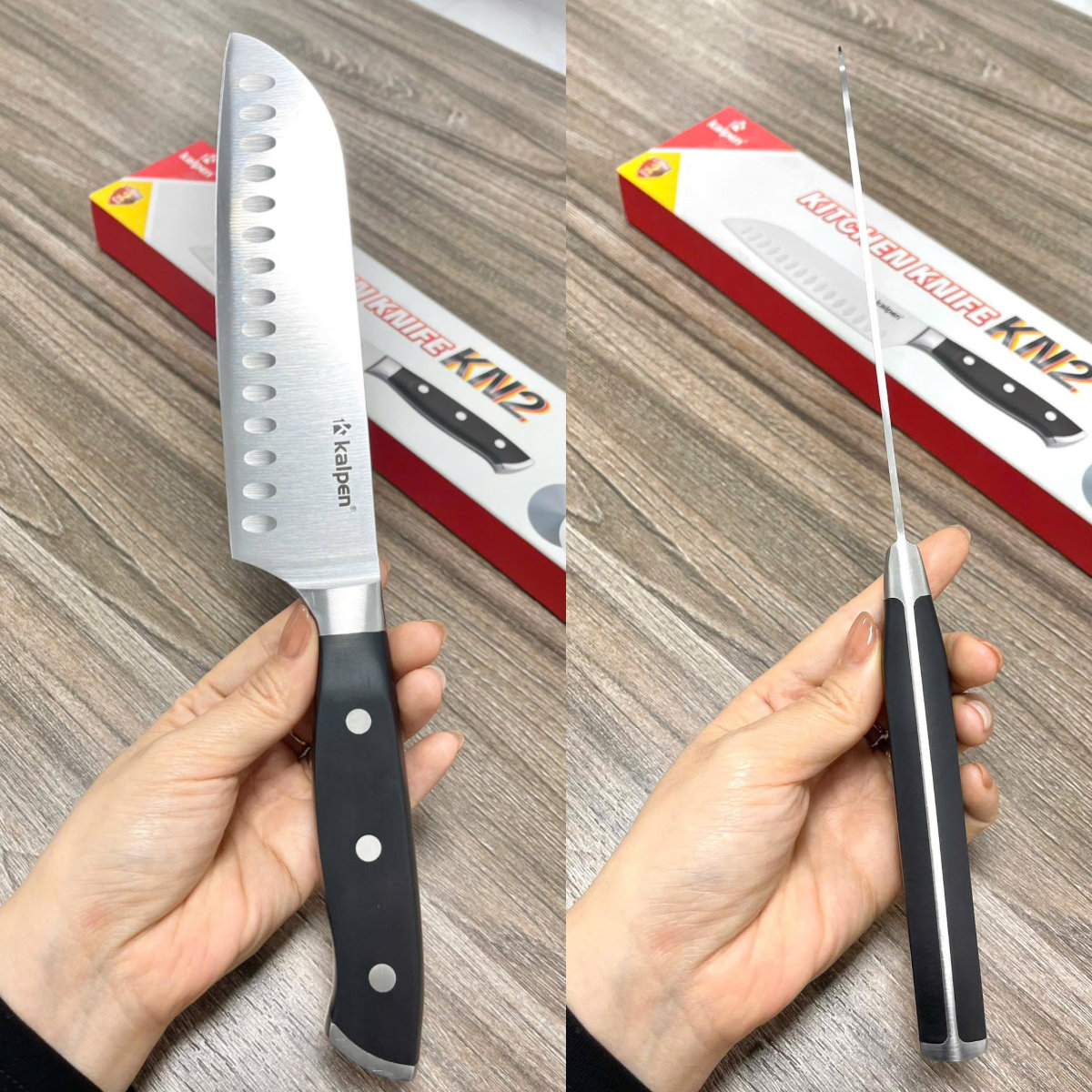 Dao thái nhà bếp lưỡi thép đa năng Kalpen KN2 chuẩn Đức