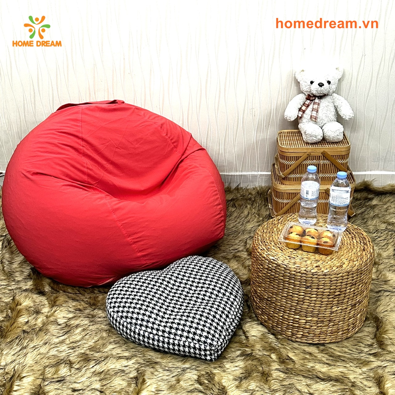 Ghế Lười Giọt Nước Home Dream vải thun Nhật