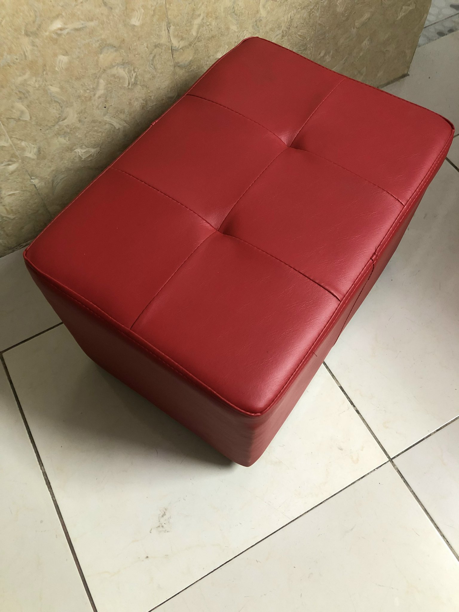 Ghế đôn da Juno Sofa ngang 45 x sâu 37 x cao 35