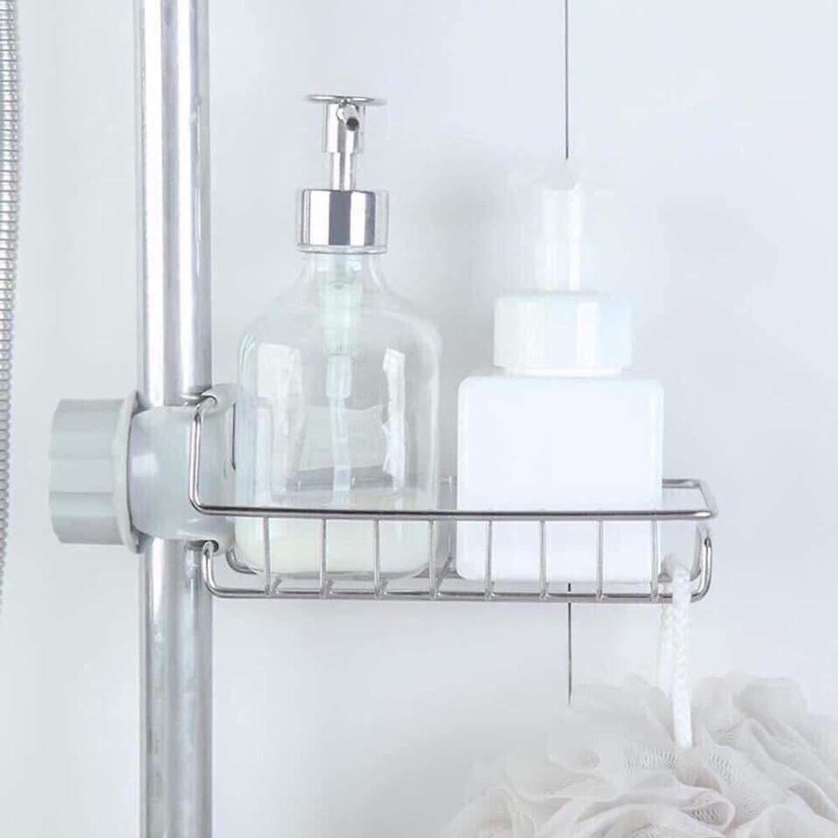 Kệ inox gắn vòi nước, treo bồn rửa chén bát