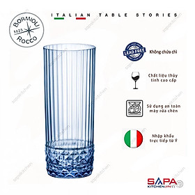 Bộ 6 ly thủy tinh cao cấp America20s 400ml màu xanh dương - Bormioli Rocco - Italy