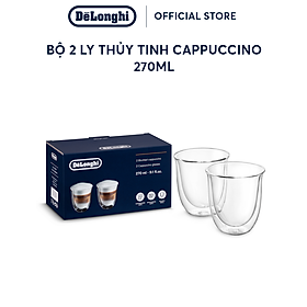 [Hàng chính hãng] Bộ 2 ly thủy tinh cappuccino DeLonghi (270ml)
