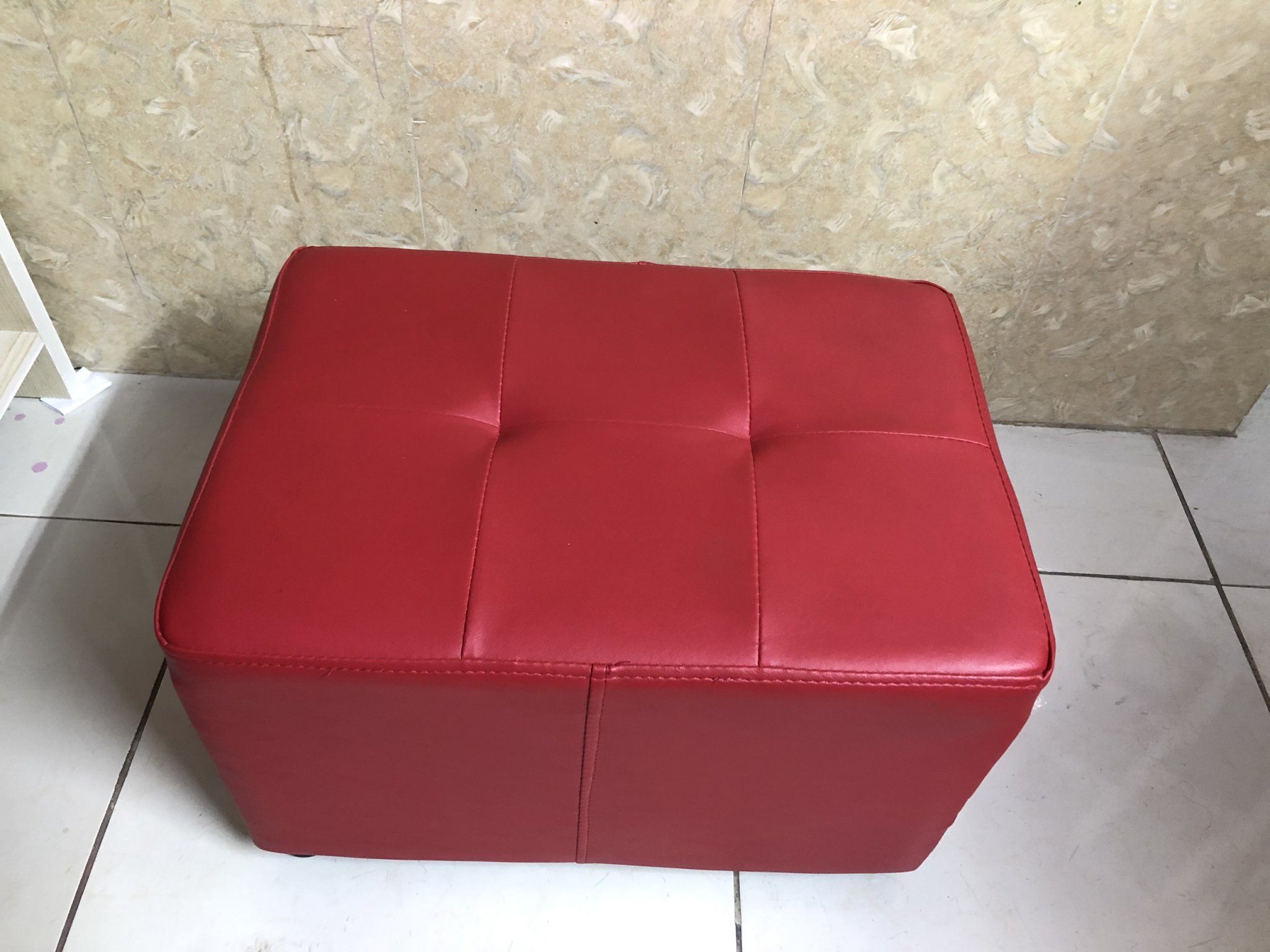 Ghế đôn da Juno Sofa ngang 45 x sâu 37 x cao 35