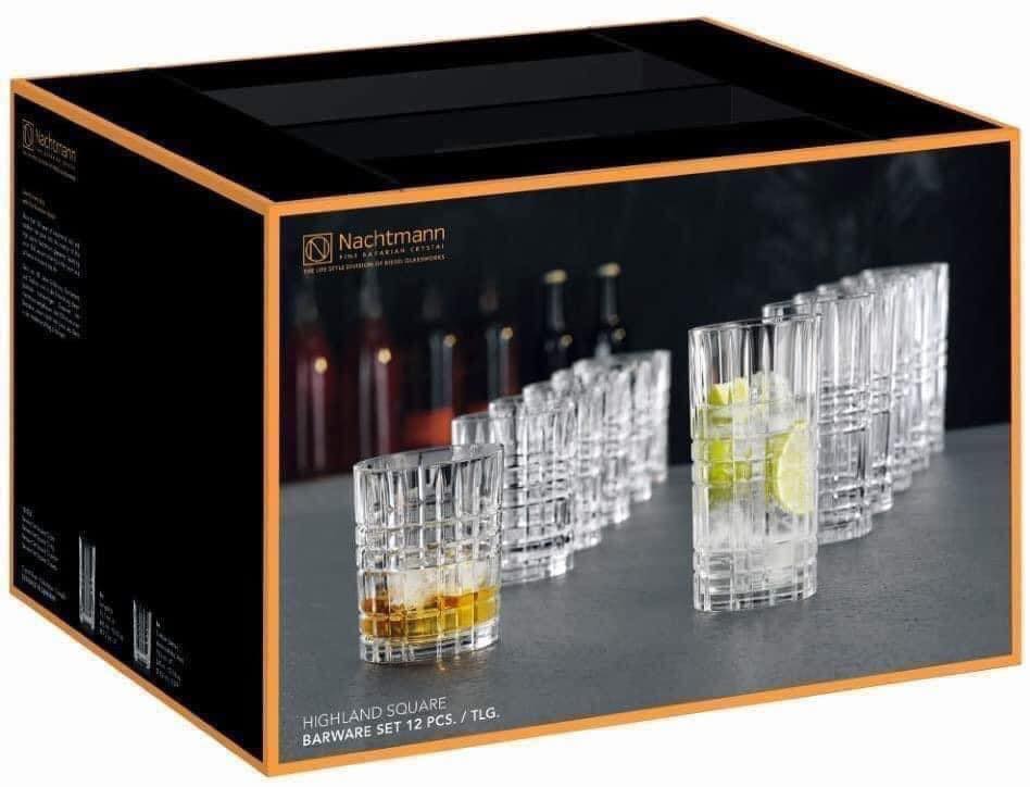 Bộ 12 Cốc Nachtmann Highland Becher Square 101754 Hàng chính hãng