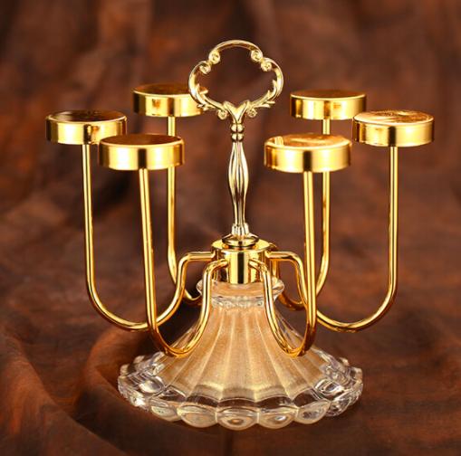 COMBO GIÁ ÚP CỐC CHÂN PHA LÊ ÁNH KIM KÈM 6 CỐC THỦY TINH CHỊU NHIỆT LOE THẤP - VD105