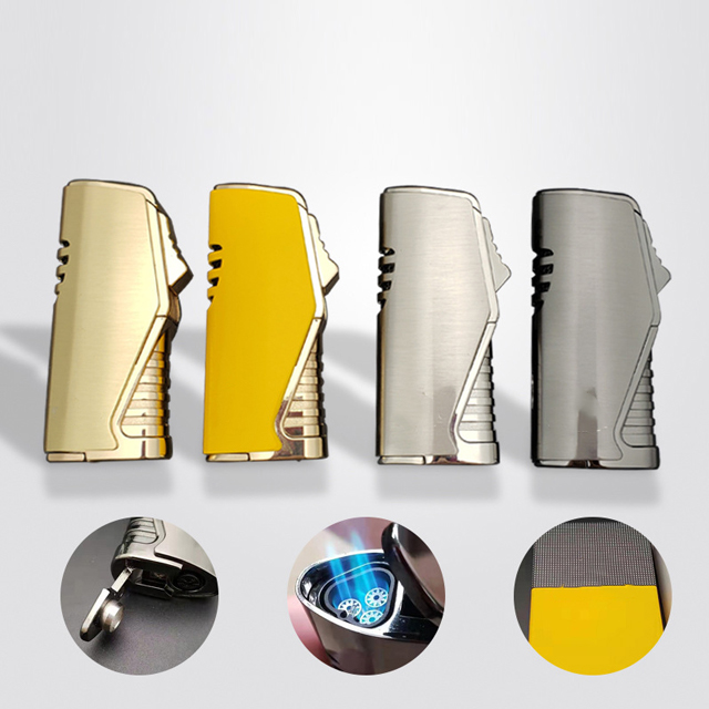 Vỏ Hộp Quẹt Bật Lửa Khò 3 Tia COB 581 Thiết Kế Nhỏ Gọn Độc Lạ Lửa Khò Mạnh Mẽ - Dùng Gas Cao Cấp