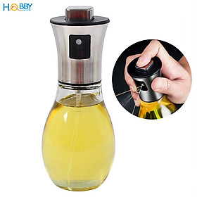 Bình phun xịt dầu ăn thủy tinh nắp bọc inox 304 Hobby Home Decor BD200