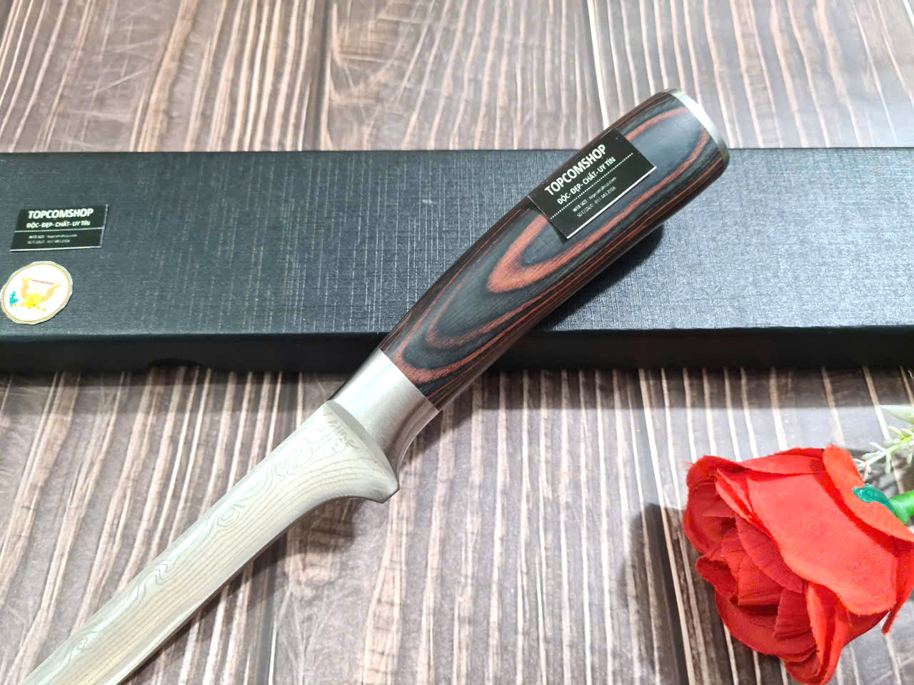 DAO - DAO BẾP NHẬT BẢN CLASSIC BONINGTHÉP DAMASCUS MÃ A2 DT120 nt topcomshop vn