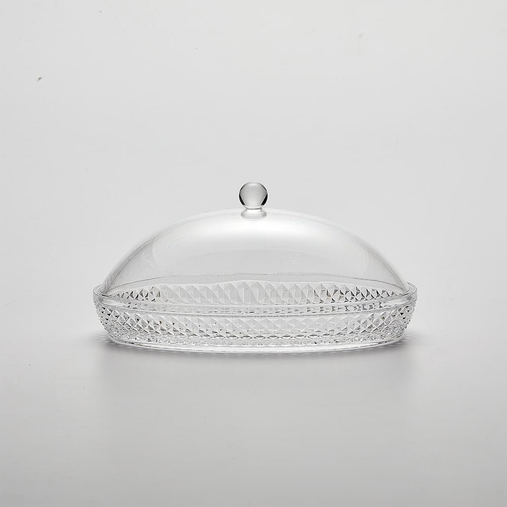 Khay đựng bánh và hoa quả Elegant Oval Dome Korea