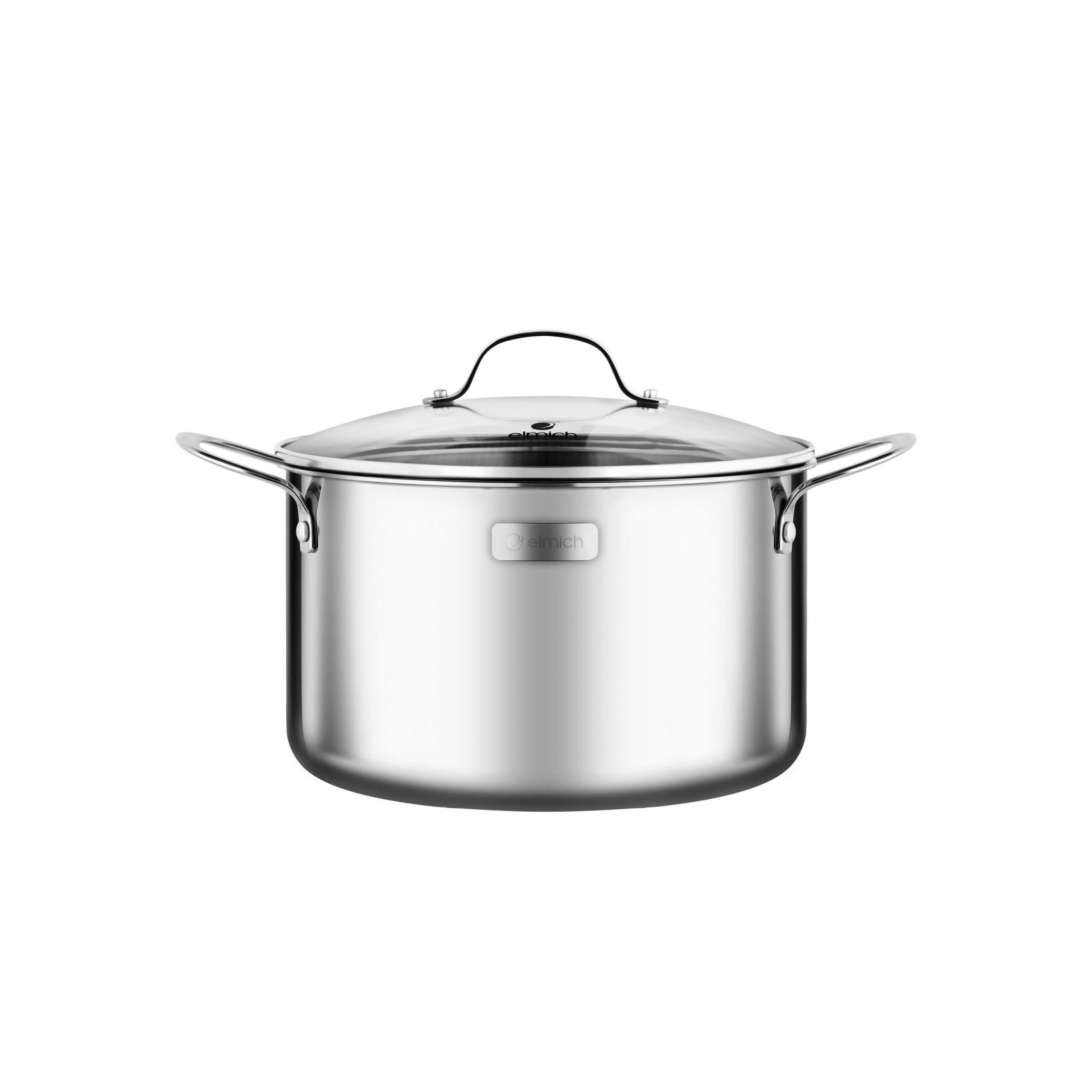 Bộ nồi inox cao cấp 3 lớp đáy liền Trimax 3 chiếc EL-2103 size 18, 20, 26cm - Hàng chính hãng