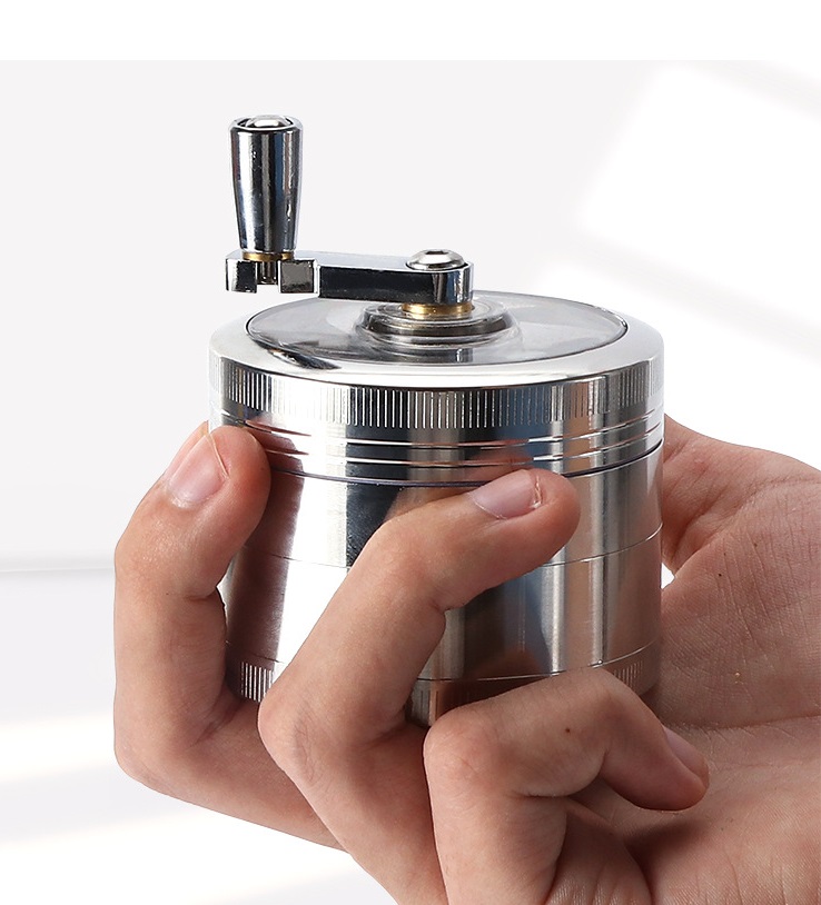 Cối Xay Thuốc Cầm Tay Bằng Kim Loại , thuốc sợi cho tẩu thuốc, tiêu ớt ( giao màu ngẫu nhiên)