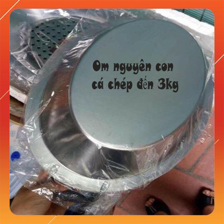 Khay Lẩu Cá Chép Om Dưa Cả Con, Có Vỉ Đáy Chống Cháy Sát, Inox Đun Trên Mọi Loại Bếp Hàng Chính Hãng