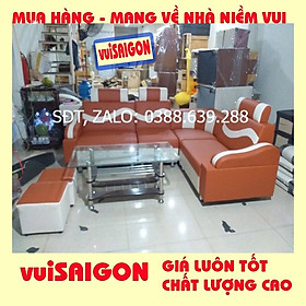 Ghế Sopha nệm mút góc L tặng 1 bàn và 2 ghế đôn, bền đẹp hiện đại , phù hợp mọi gia đình, giá tại xưởng