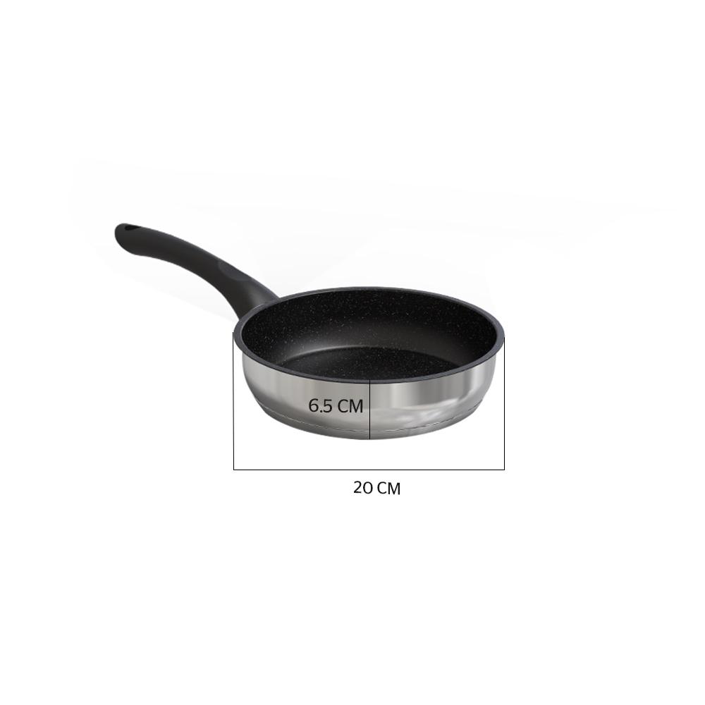 Chảo chống dính 5 đáy Sunhouse IN26M4, Chất liệu inox, Đường kính 26cm, Chất liệu inox sử dụng được trên tất cả các loại bếp - Hàng chính hãng