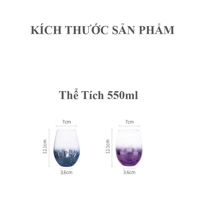 Ly Thủy Tinh Quả Trứng Sang Trọng Thể Tích 550ml