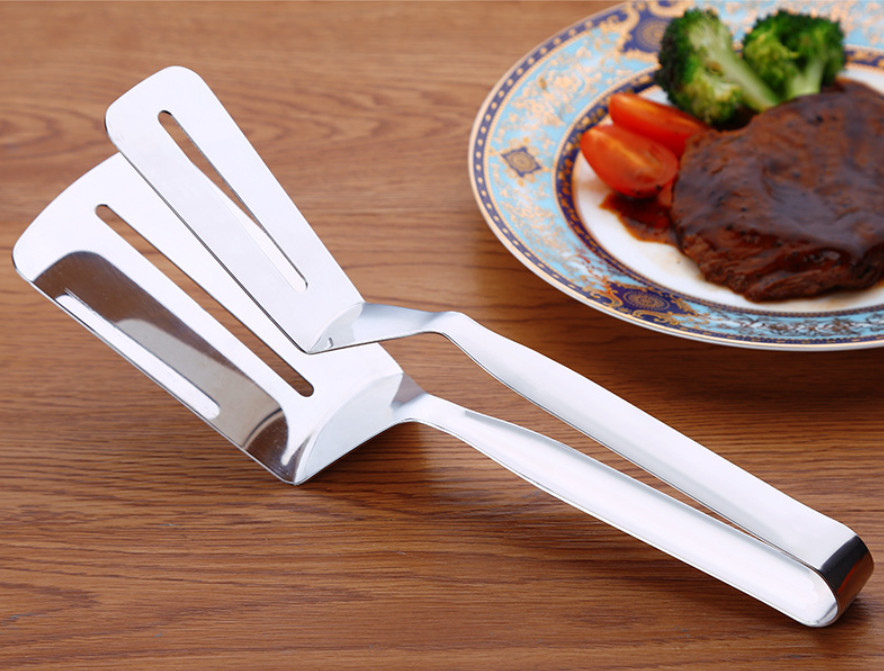 Kẹp Gắp Thức Ăn, Dụng Cụ Kẹp Gắp Nóng Chiên Cá, Thịt Nướng Bằng INOX Cao Cấp An Toàn, Tiện Dụng Cao Cấp