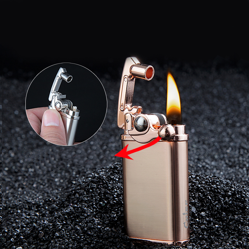 Vỏ Hột Quẹt Bật Lửa Xăng Đá Chief CF018 Đánh Lửa Tự Động Độc Lạ - Dùng xăng bấc đá cao cấp