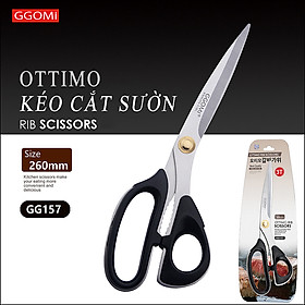 [HÀNG CHÍNH HÃNG]Kéo cắt sườn dài 26cm, lưỡi kéo dài 11.5cm bằng thép không gỉ an toàn sức khỏe của GGOMi Hàn Quốc GG157
