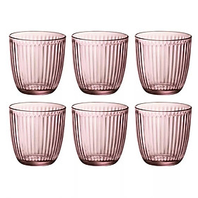 Bộ 6 Ly Thủy Tinh Line Bormioli Rocco 580501M04121990 (290ml / Ly) - Hồng