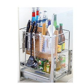 Giá Dao Thớt Inox Nan Vuông Mạ Crom Ray Giảm Chấn EUROGOLD (ERO) - Hàng chính hãng