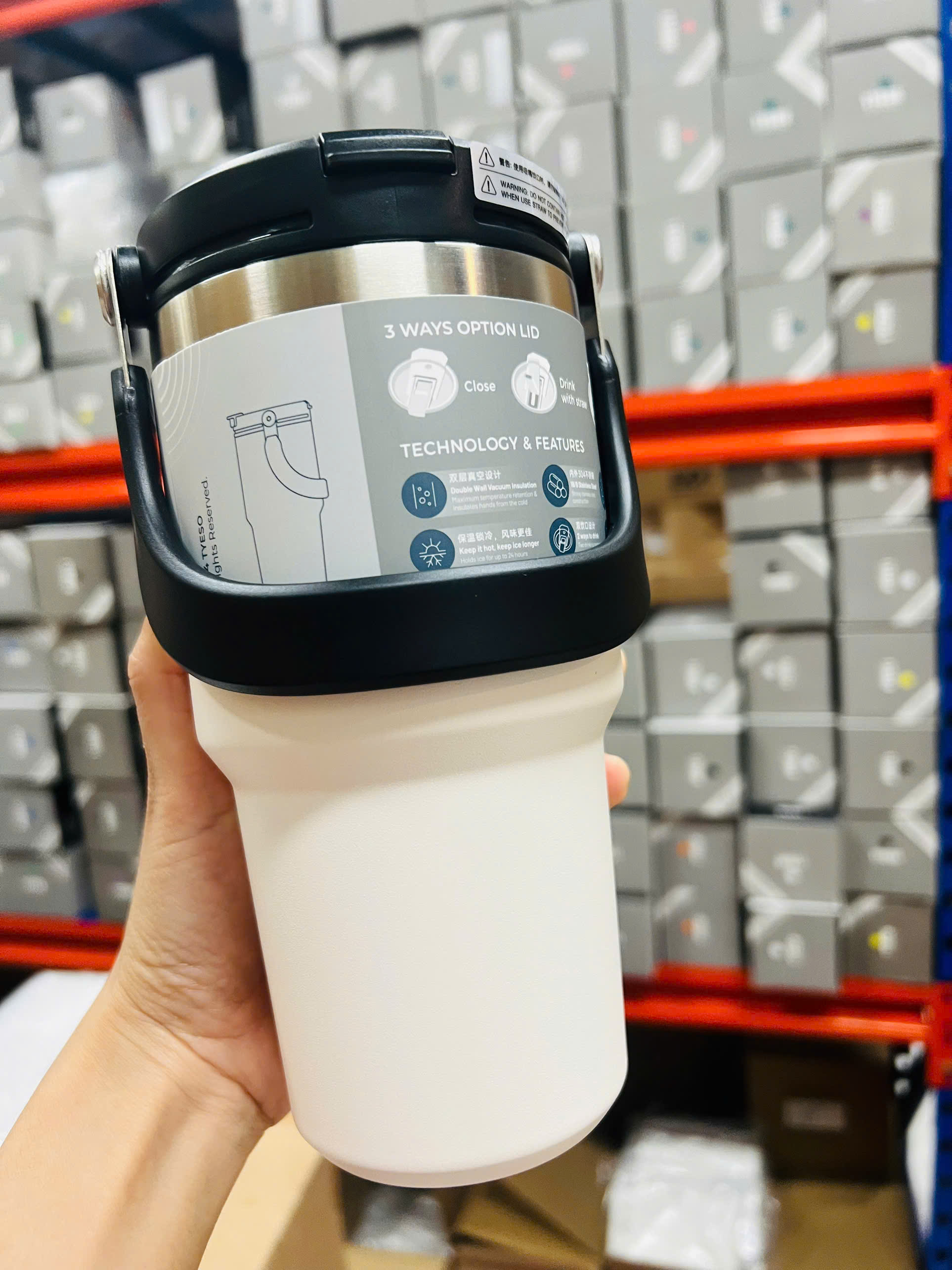Cốc giữ nhiệt TYESO TS-8830 1200ml bằng thép không gỉ 304 Giữ nhiệt 12 tiếng