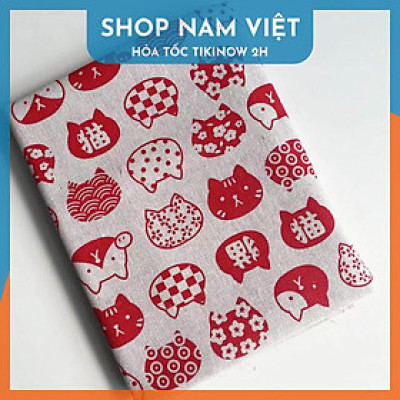 [KHỔ LỚN VẢI DÀY]Vải Linen Thô Họa Tiết Nhật để trải bàn, làm phông chụp, may túi ví