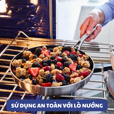 Bộ 6 món chảo chống dính phủ tinh thể kim cương cao cấp Blue Diamond 20, 3x28 cm